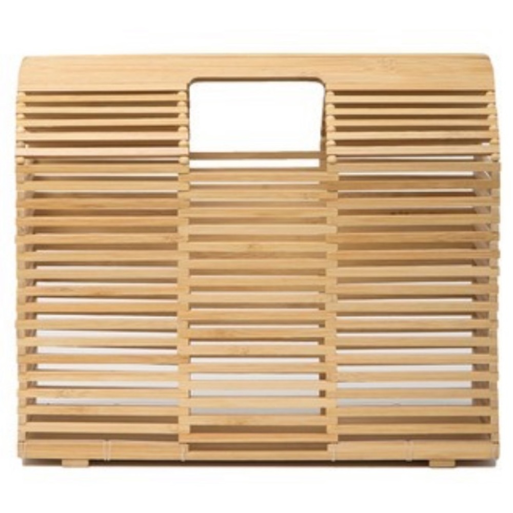 Natural Bamboo Structured Bag